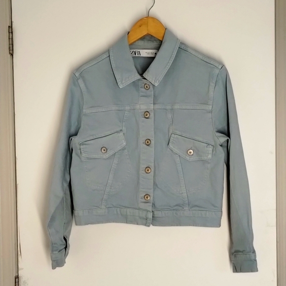 Zara Jackets & Blazers - ZARA BLUE DENIM JACKET SIZE SMALL